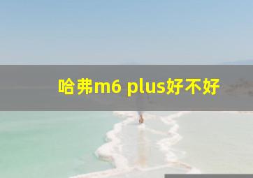 哈弗m6 plus好不好